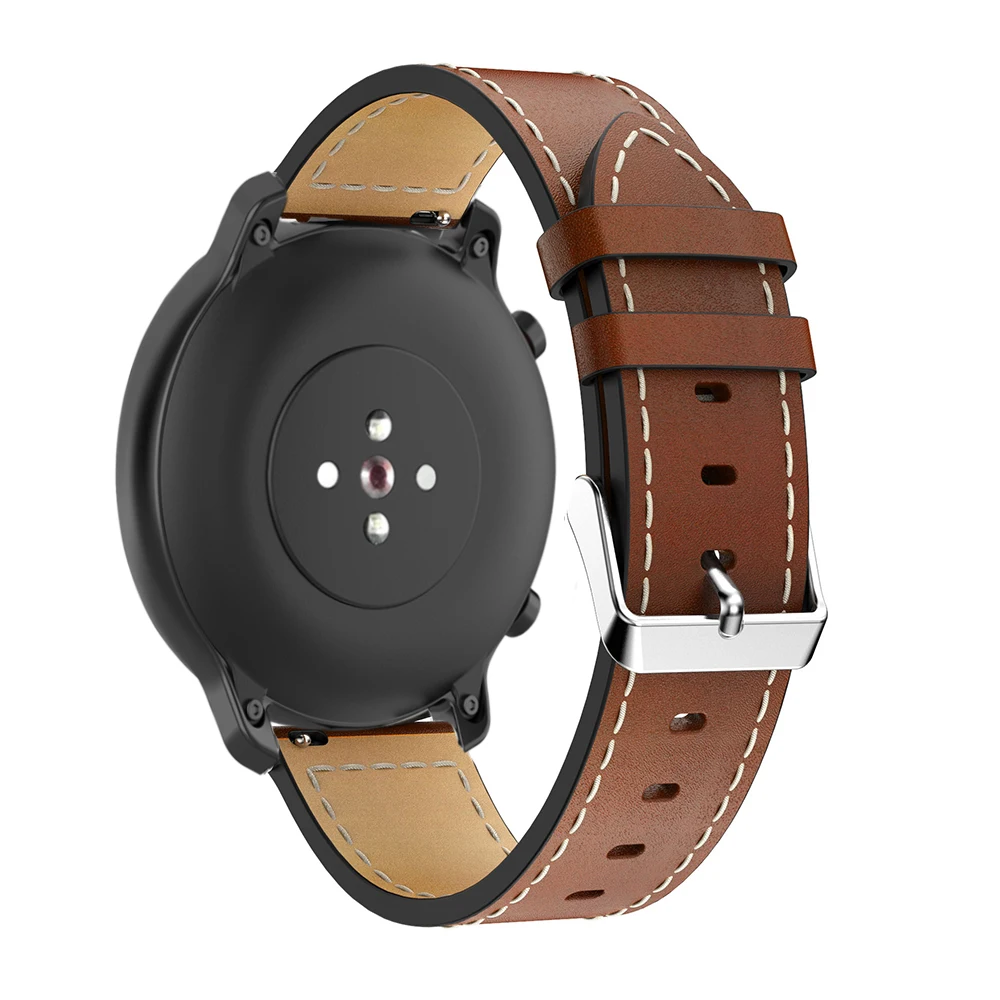 22 мм кожаный ремешок для часов для Xiaomi Huami Amazfit GTR 47 мм/Pace/Stratos 2 2S смарт-часы браслет для Galaxy Watch 46 мм