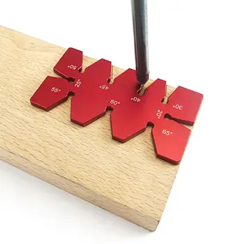 

Aluminum Woodworking Tool Angle Gauge Multi Angle Ruler Template Protractor