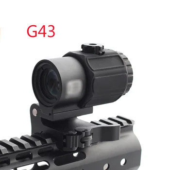 

Magorui Tactical G43 3x Magnifier Scope Sight with Switch to Side STS QD Mount Fit for 20mm rail Rifle Gun Hunting accessories