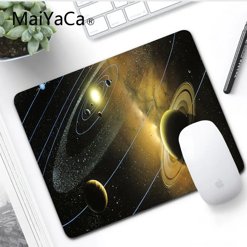 MaiYaCa планеты Солнечной системы Подгонянные коврики для мыши компьютерный ноутбук Аниме Коврик для мыши большой коврик для мыши ПК компьютерный коврик - Цвет: No LockEdge 25x29cm