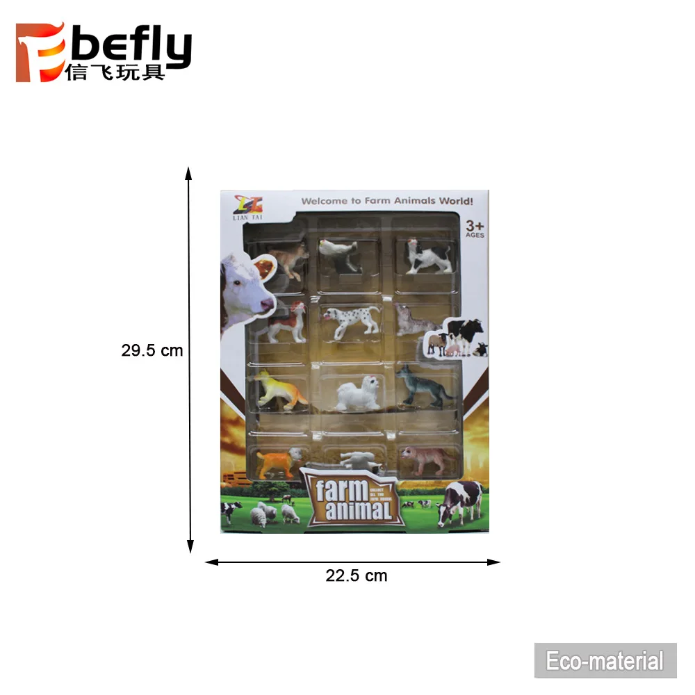 12-Model Solid PVC World Famous Dog Static Model Dog Series Toy Model