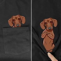 Funny T koszula moda marka letnia, z kieszenią z nadrukiem z psem koszulka męska dla kobiet koszule topy hip-hopowe śmieszne koszulki bawełniane 5