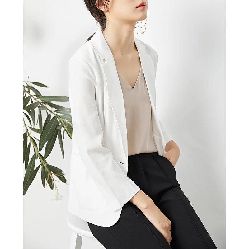 

2019 Summer Wear Popular Brand Silky Vertical Multijunction Textured Triacetate Suit Jacket Tops Women's Small Suit WOMEN'S Dres