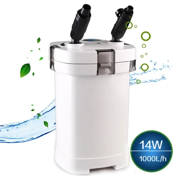 

HW-505A outside aquarium water external filter barrel 5-stage without UV germicidal light and free filtration materials