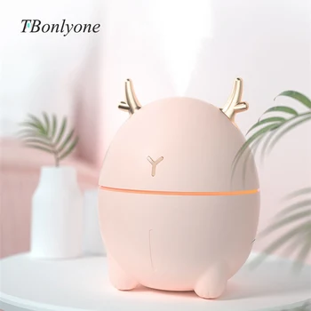 

200ml USB Cat&Deer Air Humidifier WaterSoluble Oil Aroma Diffuser Fogger LED Light Home Ultrasonic Air Humidifier Christmas Gift