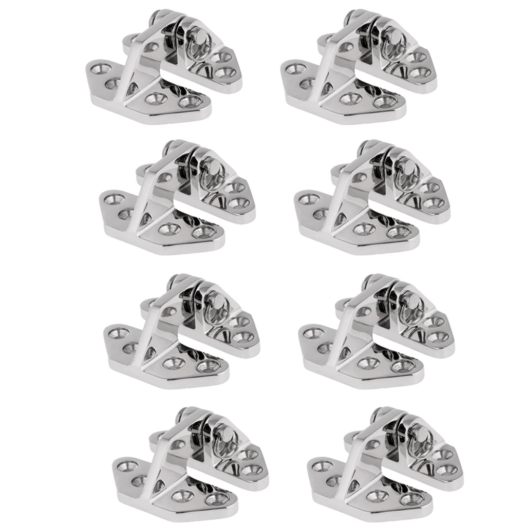 8 Packs 316 Marine Grade Stainless Steel Boat Hatch Hinge W/ Removable Pin