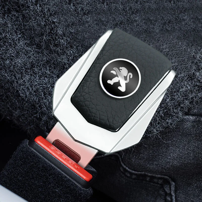Leather Car Interor Decoration Seat Belt Buckle Clip for Peugeot 206 207 208 306 307 308 407 408 508 2008 3008 Car Accessories