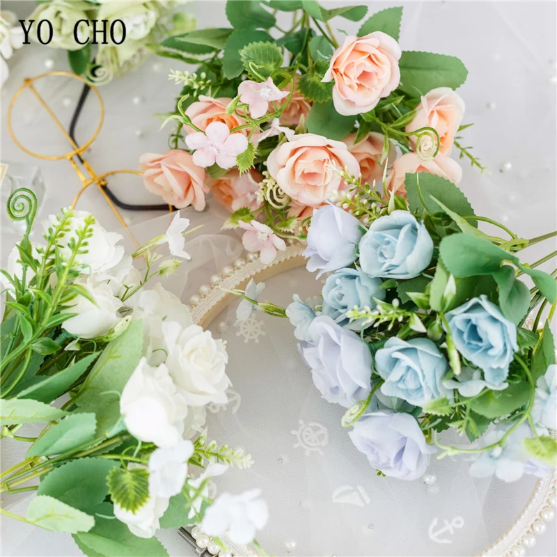 10 Heads Artificial Flowers Rose Bunch Silk Flores Rose for DIY Wedding Home Party Decoration Valentine Mother's Day Gift Floral