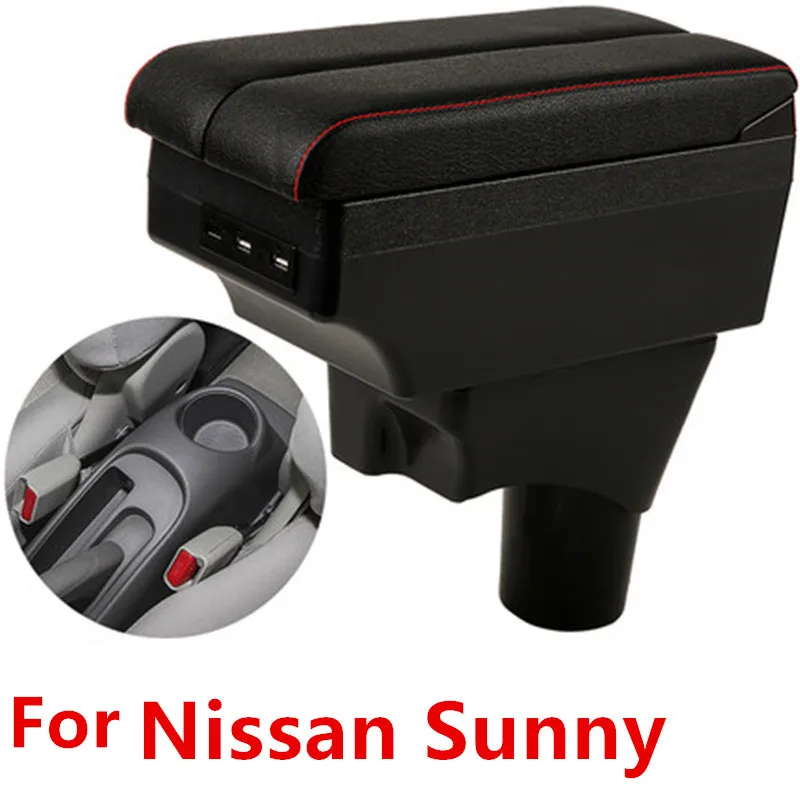 For Nissan Sunny Versa Armrest Box Central Store Content Storage Box