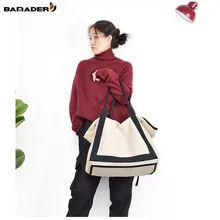 BAMADER хлопок и лен женская парусиновая сумка большой емкости женская дизайнерская сумка женская повседневная одноцветная сумка через плечо