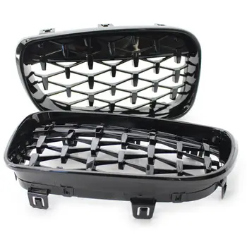 

2pcs Gloss Black Front Grille 51137166439 For BMW E81 E82 E87 E88 1 Series 2008-2011 Car Styling Protection Accessories