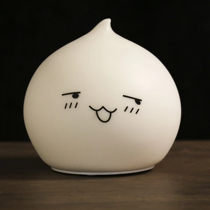 Ночник силикон &quotАнтистресс Мякиш Смущенный&quot 4 диода от батар 3ААА 12х11х11 см