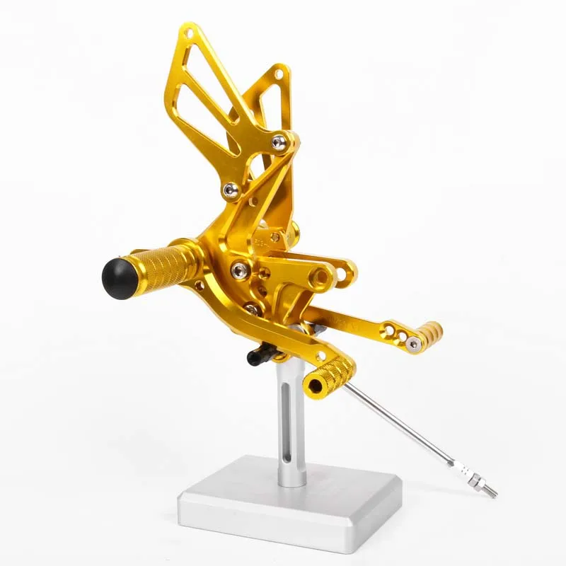 SMOK педаль мотоцикла для Suzuki GSXR600 1997 1998 1999 2000 2001 2002 2003 2004 2005 алюминиевый сплав Rearset подножки - Цвет: Gold