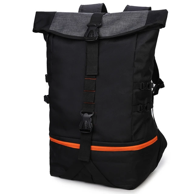 US $28.42 Mens Large Capacity Backpack Female Mountaineering Bucket Bag Student Basketball School Bag Sports