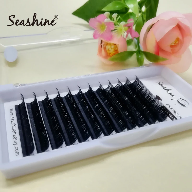 Seashine Eyelash Extension Black Mink Eyelashes Extensions Individual Volume Classic Eyelashes Soft Lashes seashine professionals eyelash extension silk lash extension individual lashes soft russian volume eyelashes natural faux cils