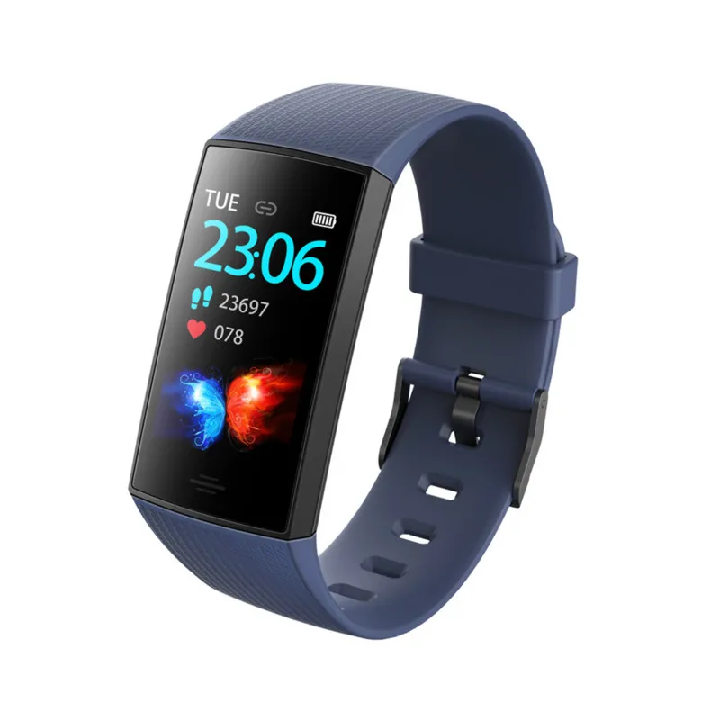 BINSSAW спортивный 1,14 экран Смарт-Браслет фитнес-активности часы кровяное давление трекер сна Смарт-часы для IOS Android - Цвет: 02