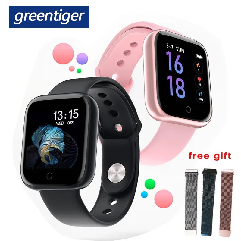 

Greentiger T80 Smart Watch Men Heart Rate Monitor Blood Pressure oxygen Smart Bracelet Waterproof Fitness Tracker VS B57 F8