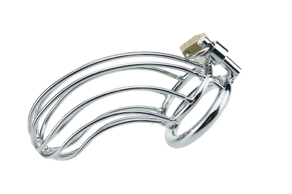 Большие Металлические Кольца для пениса в форме банана 14 см замок верности из