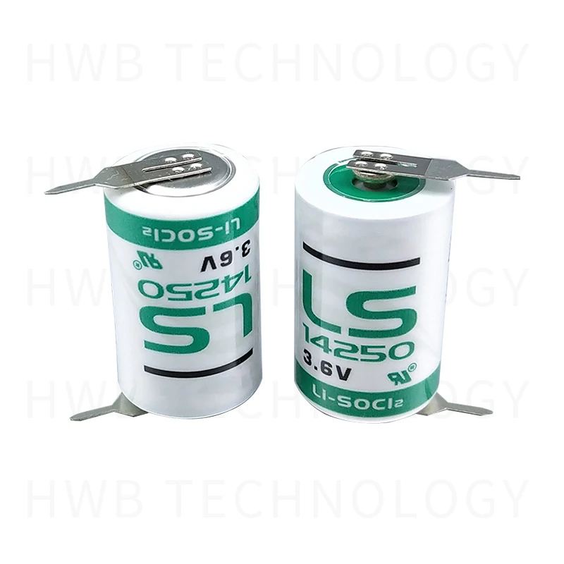 2 шт./лот SAFT LS 14250 LS14250 1/2 AA 1/2AA 3,6 в 1250 мАч литиевая батарея plc с булавками