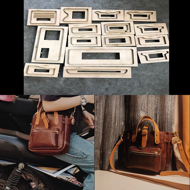 Japanese steel knife mold manual leather goods American retro messenger bag tote bag knife mold manual leather tool