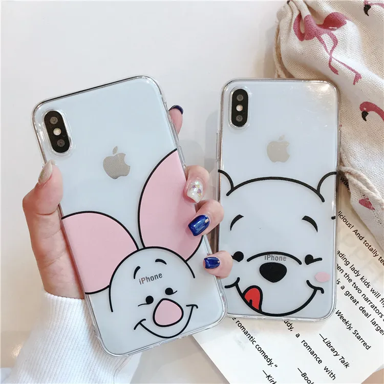 For iphone 11 Pro max 8 7 6 6S plus 5 5S SE XR X XS Max Case Cute Cartoon Couple Transparent Phone Coque Soft Clear Back Cover |