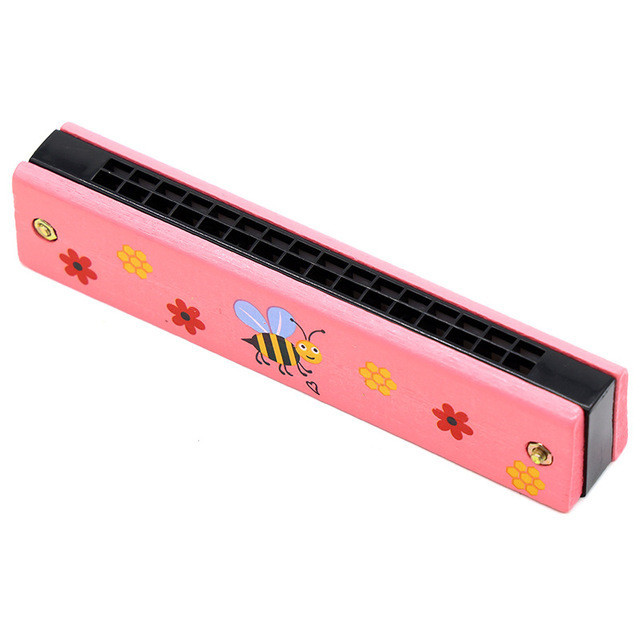 Holes Cute Harmonica Musical Instrument Montessori Educational Toys Cartoon Pattern Kids Wind Instrument Children Gift Kids