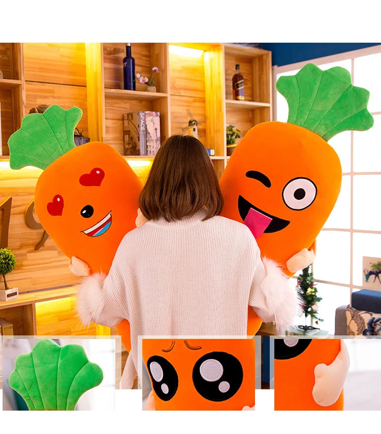KawaiiCarrot подушка кукла милая мультяшная плюшевая кукла игрушка девочка имитация овощей Поддельные Плюшевые Растения мягкая игрушка для детей подарок