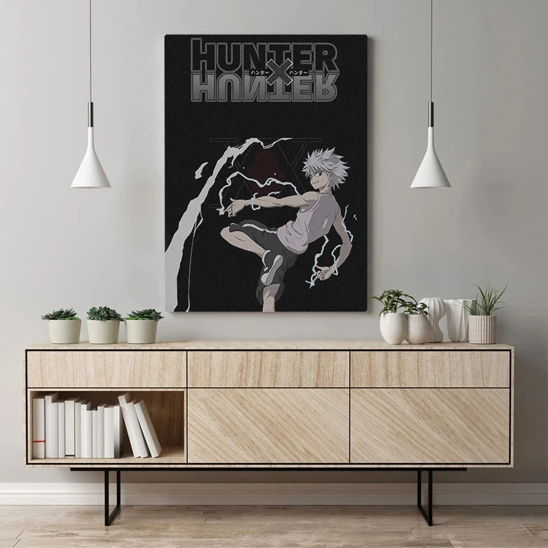 Canvas Painting HD Prints Hunter X Killua Zoldyck Pictures Wall Art Animation Home Decor Posters For Living Room Modular | Дом и сад