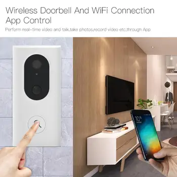 

Home Smart WiFi Video Doorbell Voice Intercom Camera Visual Night Vision Door Bell Jingle Bell for Security Protection
