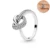 Ring 925 Silver Rings Infinite Flower Sparking Zircon Princess Wishbone Heart Ring Popular Women Rings 12