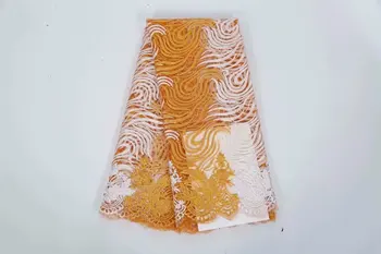 

Gold/White Newest African Tulle Lace Fabrics With Stone Embroidery Net Lace African French Lace High Quality With Stones Wedding