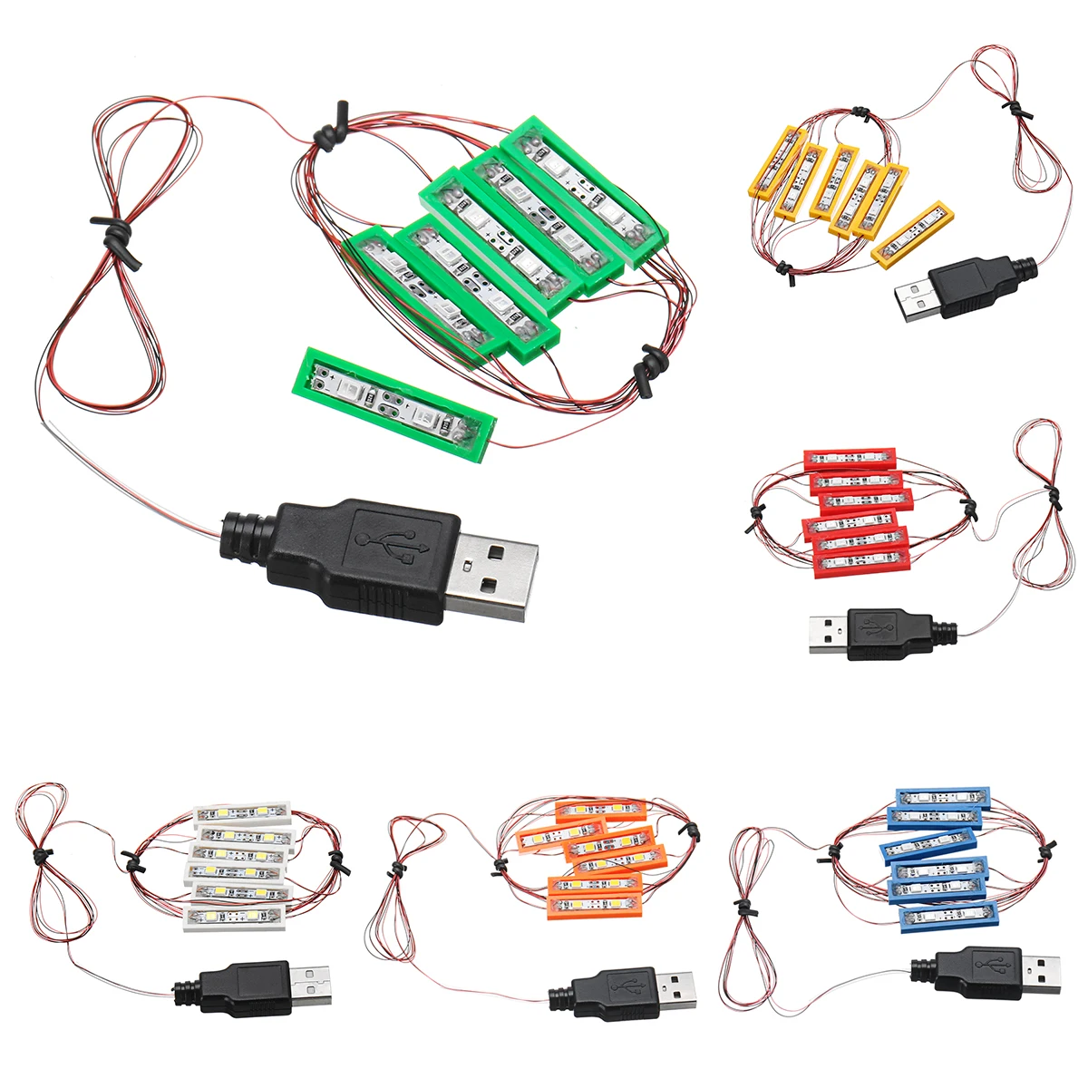 Universal 4 LED Bar-type Light Lighting Kit For Lego Toy Bricks Lamp USB Port 