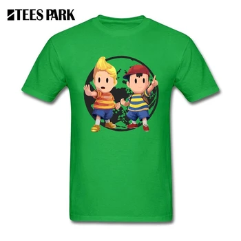 

Tees Shirt Ness And Lucas T-Shirt Super Famicom Games Funny T Shirts Man Crewneck 100% Cotton Short Sleeve Tops Adult Men