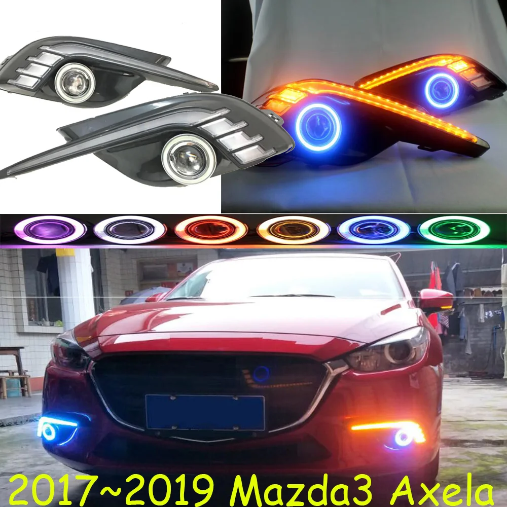 2019y автомобильный бампер головной светильник для Мазда 3 Мазда 3 axela противотуманный светильник автомобильные аксессуары головной светильник для axela проектор Объектив светильник