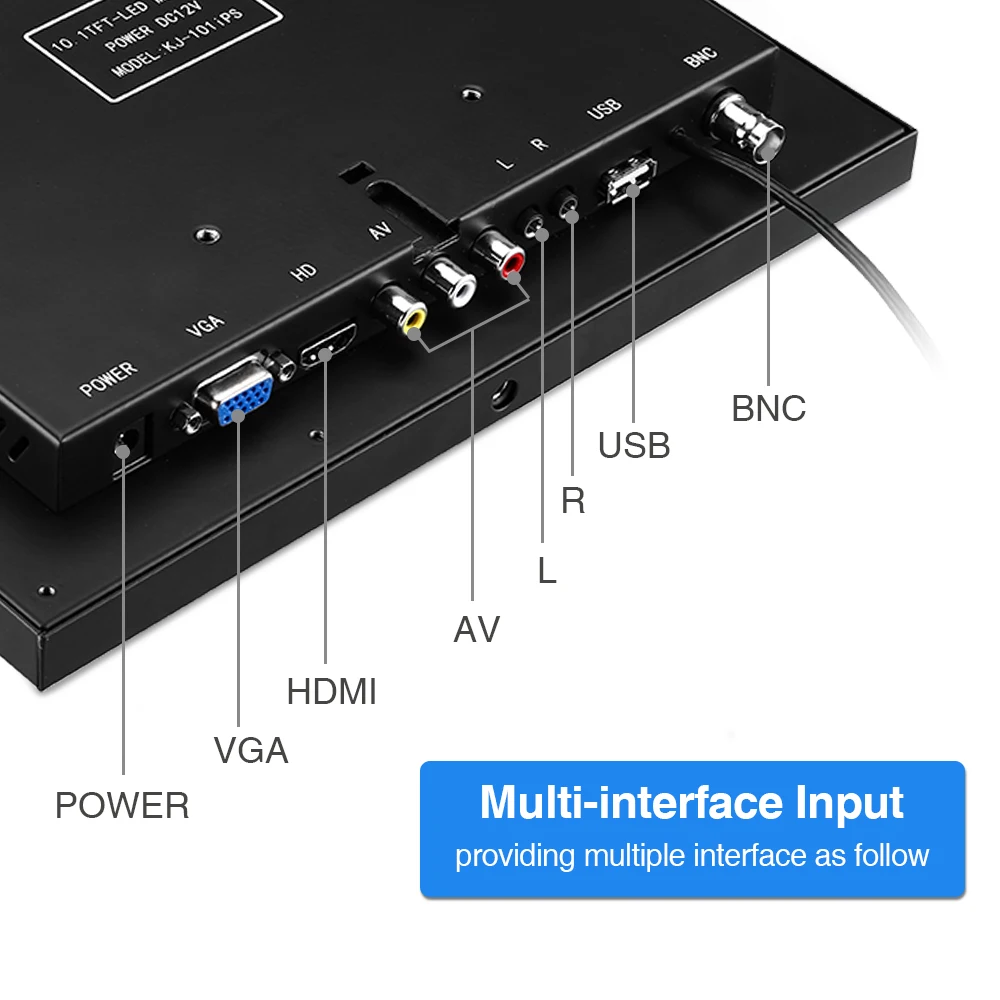 EYOYO EM10G 1" маленький портативный монитор ПК ips 1920X1200 ЖК-экран игровой монитор HDMI VGA USB BNC AV 12 В DC для Raspberry Pi