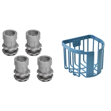 Wall Mount Toilet Paper Holder With 4Pcs Rubber Feet Anti-Vibration Mat Universal Vibration Damper