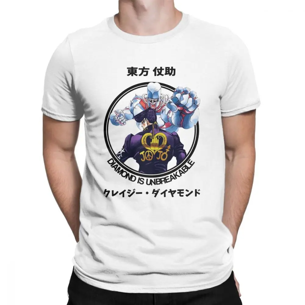 Josuke Higashikata футболка Jojos невероятное приключение Новинка мужские Футболки подарком для друзей и близких хлопковые футболки - Цвет: Белый