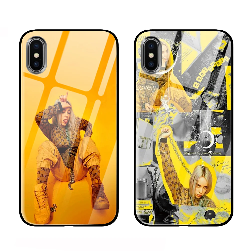 Billie Eilish роскошные чехлы из закаленного стекла для samsung Galaxy S10 S8 S9 Plus Note 8 9
