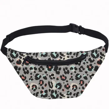 

New 2020 Trend Leopard Print Waist Bag Fanny Packs For Women Fashionable Waist Belt Bags Running Phone Purse Belly Bag Droppship