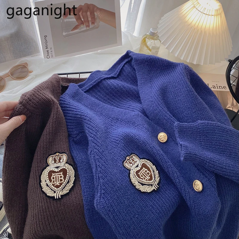 Gaganight женский свитер куртка женская осень-зима 2021 Новый стиль корейский колледж