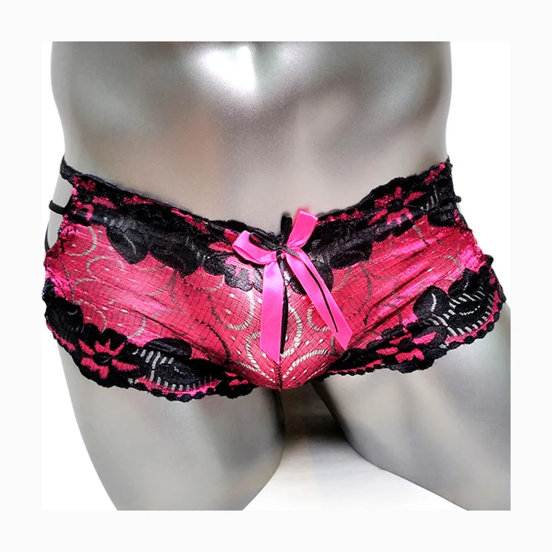 Мужские боксеры нижнее белье на шнуровке с каждой стороны ультра низкая посадка