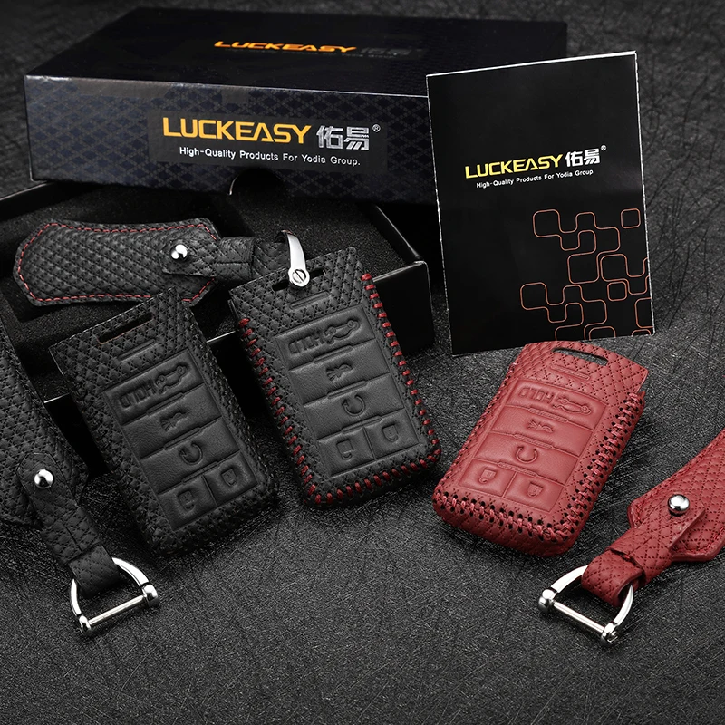 Luckeasy кожаный чехол для ключей Cadillac XTS ATSL SLS CTS XTS SRX 2013 5 кнопочный пульт дистанционного управления чехол G3