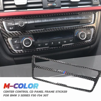 

Carbon Fiber Car Interior Center Control CD Panel Frame Cover Sticker Trim For 3 Series F30 3GT F34 Car Accessories