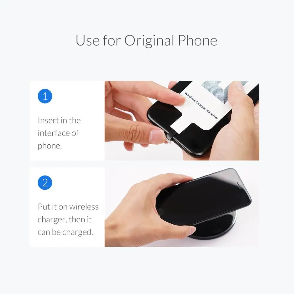  ORICO QI WIRELESS-LADEGERÄT Empfänger Für iPhone Drahtlose Lade Empfänger für Micro USB Typ-c Telef