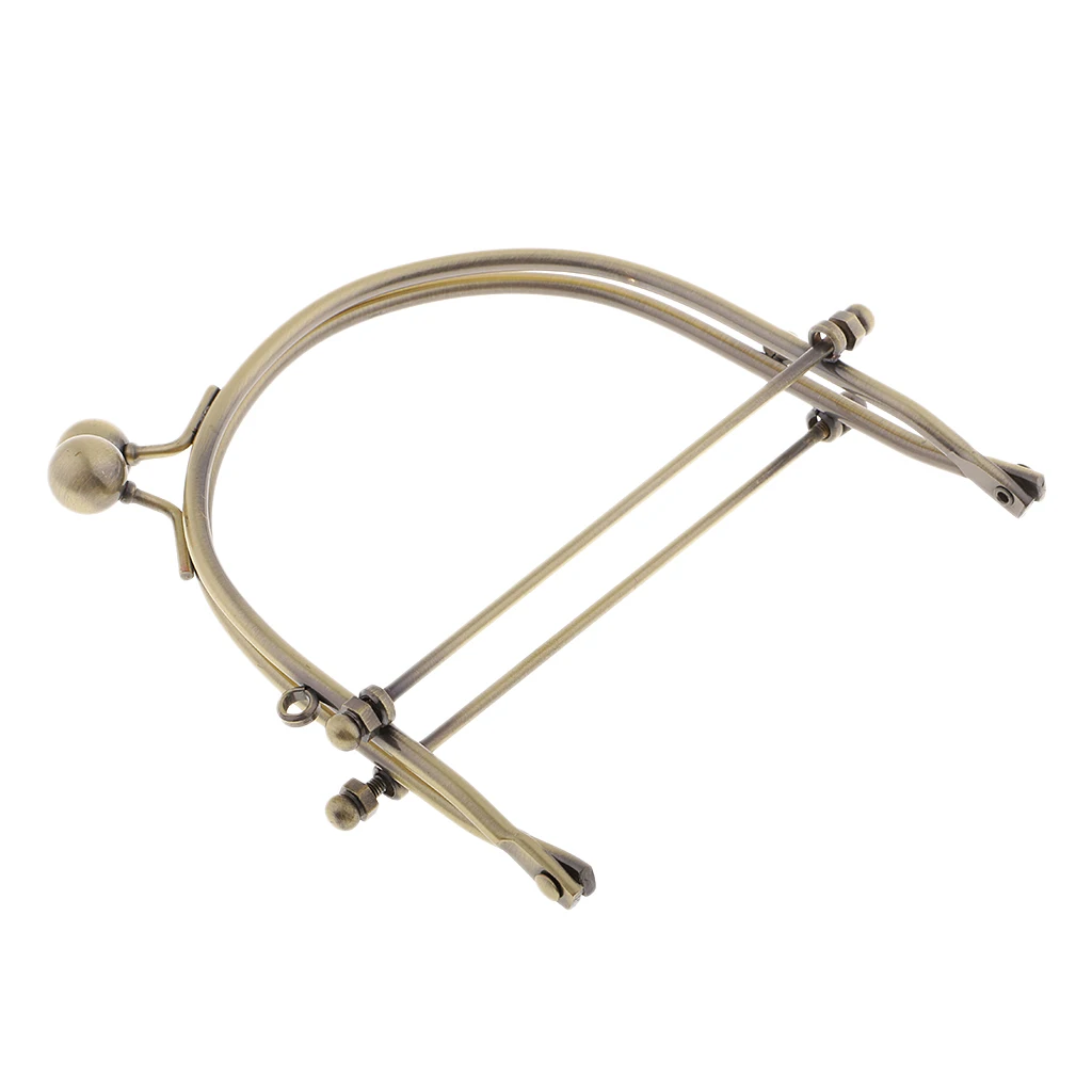 

Metal Handbag Purse Bag Frame Kiss Clasp Lock with Handle DIY Craft 10.5cm/4.13inch