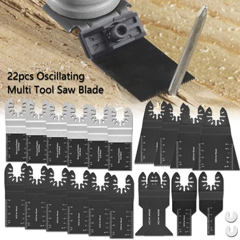 

22Pcs Saw Blades Oscillating Multi Tool for Fein Bosch Multimaster Makita Bosch Cutting Wood Plastics Metals Polishing