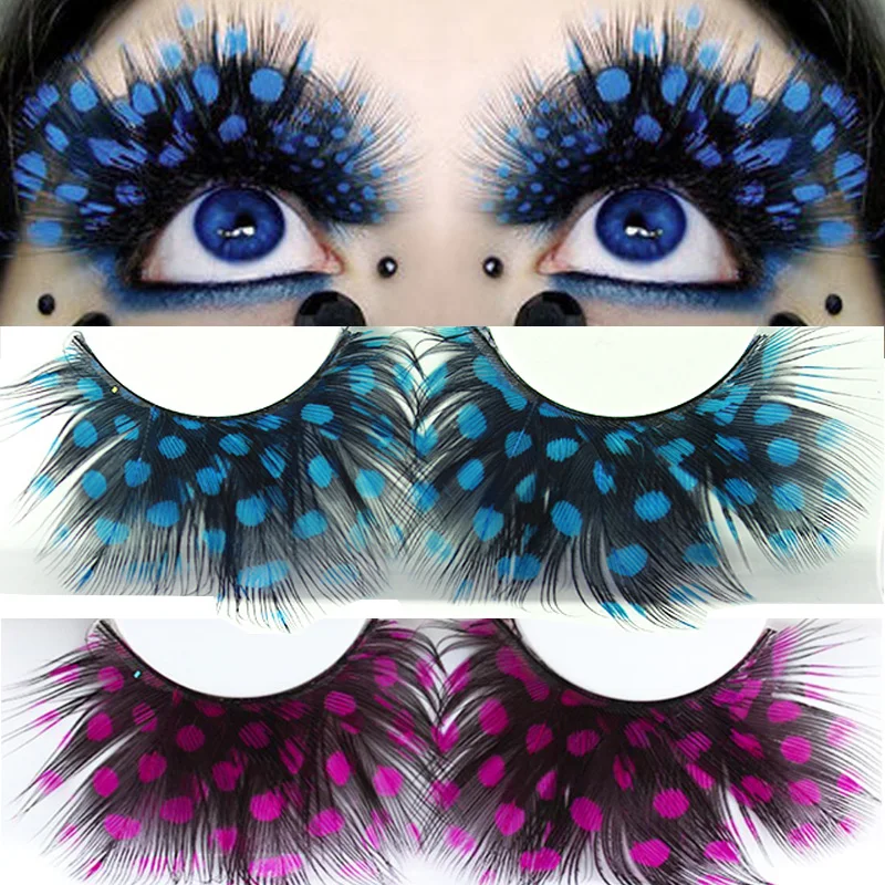 1 пара точечных перьев накладные ресницы персонализированные длинные полосы