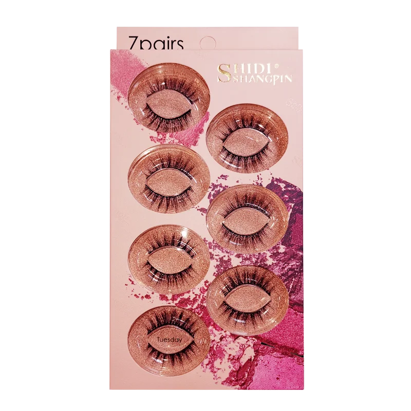 YSDO 7 пар 3D норковые ресницы драматические MakeupLashes пушистые норковые накладные ресницы wispy Box упаковка Поддельные ресницы