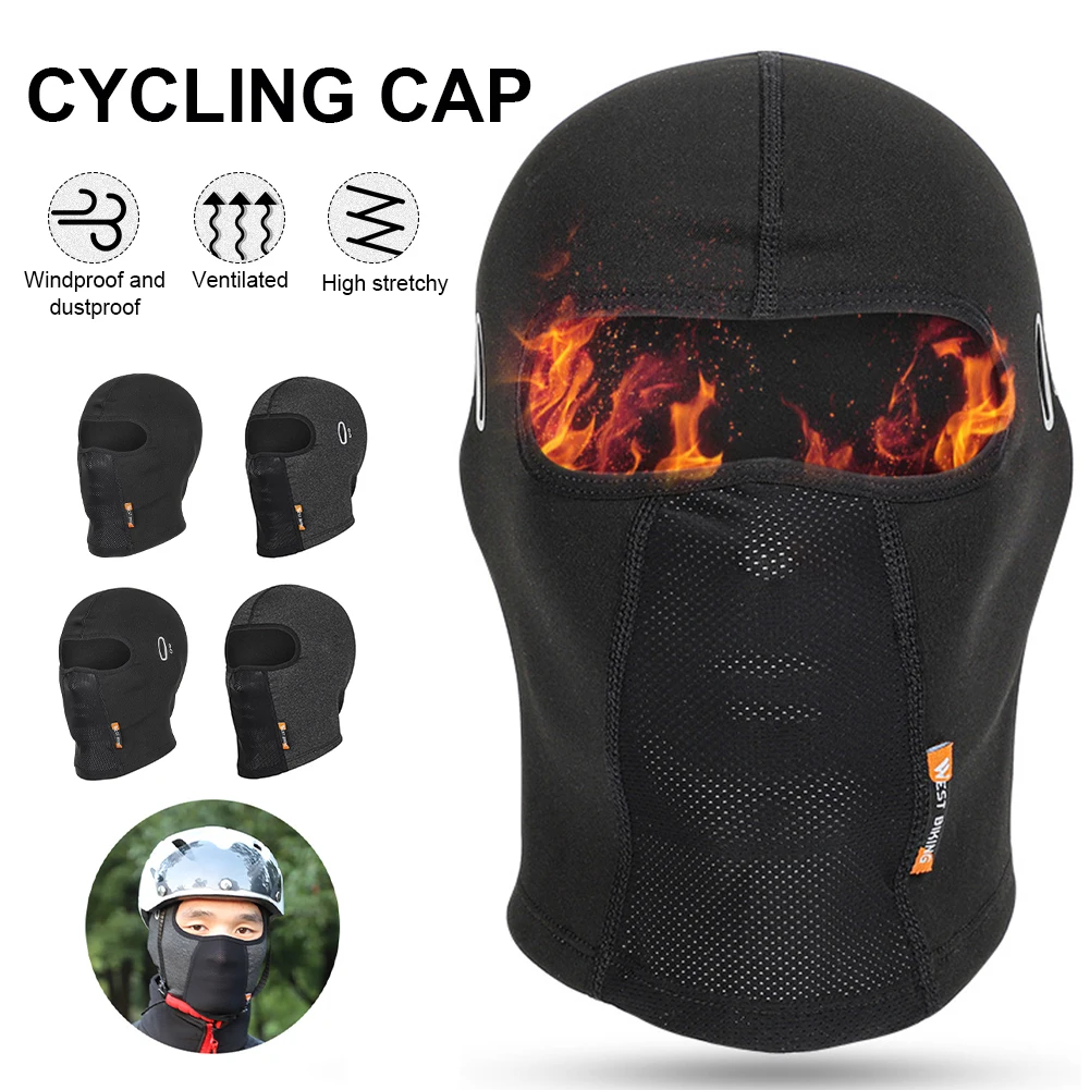 

Winter Warm Cycling Hat Outdoor Sports Full Face Cover Scarf Warm Cycling Hat Neck Guard Headgear Helmet Lining