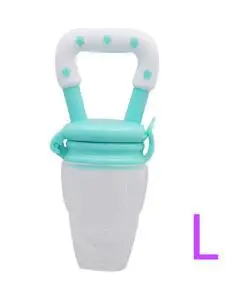 blue white L Новинка, силиконовые детские чашки для кормления, Соска-пустышка для малышей, детская бутылочка для кормления фруктов, бутылочка для кормления - Цвет: blue white L